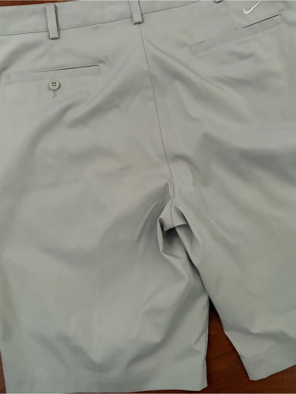 Nike Shorts Mens Size 36 Grey Golf Dri Fit Casual Flat Front Chino Preppy USA